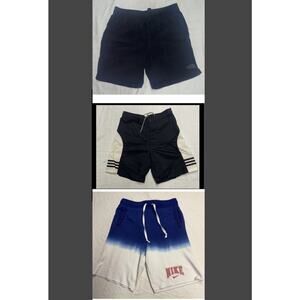 Lot of 3 Adidas Mens Shorts nylon Black,north Face ,Nike Shorts  Small l